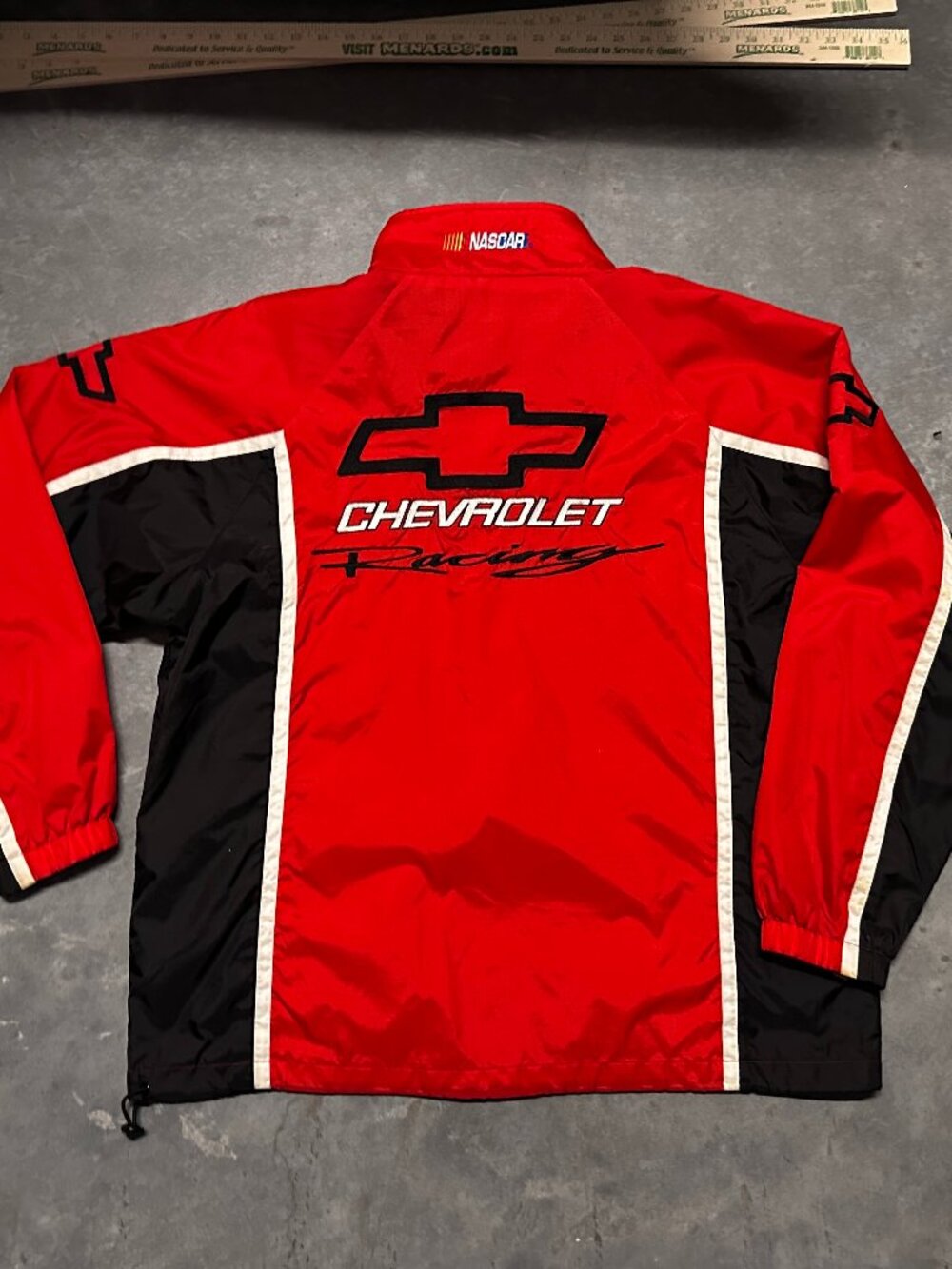 Vintage Y2K Chevrolet Racing Nascar Windbreaker Jacket Coat Adult Medium Zip